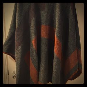 Multi-colored poncho